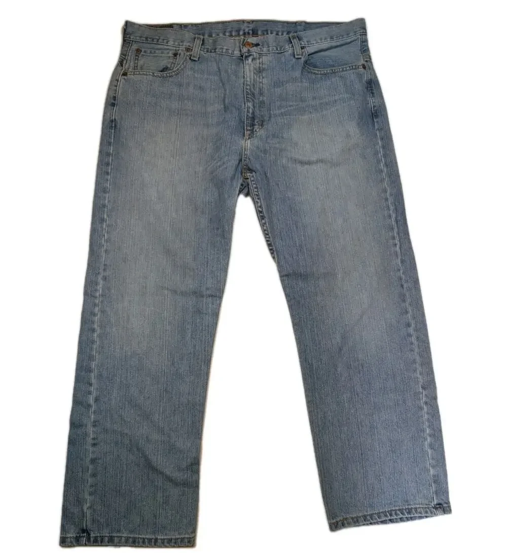 Levi's 569 Loose Straight Jeans Men's 38x30 Light Wash Denim Casual